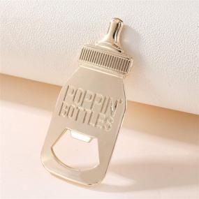 img 1 attached to 🍼 24-Piece Gold Baby Bottle Shaped Bottle Opener - Perfect Baby Shower Return Gifts for Guest, Ideal for Boys or Girls, Baby Birthday Keepsake, Wedding Party Decorations - In Pink, Set of 24