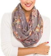 🌸 infinity scarfs for women - lightweight floral flower fashion wrap shawl for fall and winter season logo