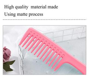 img 3 attached to Detangling Hair Brush - Wide Tooth Comb | Durable & Premium Large Combs for Curly, Long, Wet Hair (Pink)