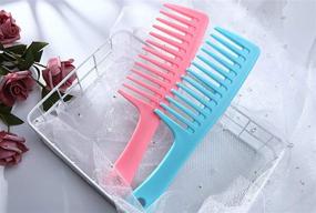 img 1 attached to Detangling Hair Brush - Wide Tooth Comb | Durable & Premium Large Combs for Curly, Long, Wet Hair (Pink)