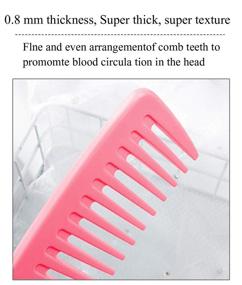 img 2 attached to Detangling Hair Brush - Wide Tooth Comb | Durable & Premium Large Combs for Curly, Long, Wet Hair (Pink)