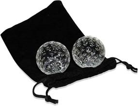 img 4 attached to 🏌️ Golf Ball Whiskey Chiller Set with Pouch - Glass Whiskey Stones for Chilling Vodka, Whiskey, and Scotch by Jem Glass - Perfect Golf Gift