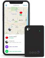 🌍 gego global tracker: real-time luggage tracking device for worldwide travel - airline compliant, no roaming charges, black logo