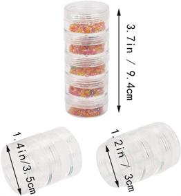 img 3 attached to 📦 TDOTM Bead Storage: 5 Layer Clear Plastic Cylinder Stackable Organizer Jars for Jewelry DIY Art Craft Nail Small Items - Set of 5PCS