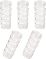 📦 tdotm bead storage: 5 layer clear plastic cylinder stackable organizer jars for jewelry diy art craft nail small items - set of 5pcs logo