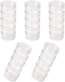 img 4 attached to 📦 TDOTM Bead Storage: 5 Layer Clear Plastic Cylinder Stackable Organizer Jars for Jewelry DIY Art Craft Nail Small Items - Set of 5PCS