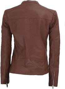 img 1 attached to Fjackets Womens Collarless Leather 1311524