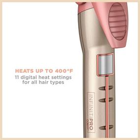 img 2 attached to 🌀 Conair Infinitipro Frizz Free 1-inch Titanium Ceramic Curling Iron: Achieve Smooth and Defined Curls