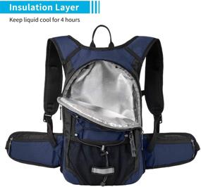 img 3 attached to 🎒 Hydration Backpack with 2L Water Bladder by MIRACOL - Insulated Water Pack Ideal for Running, Hiking, Cycling, Camping