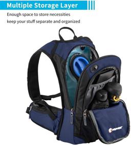 img 2 attached to 🎒 Hydration Backpack with 2L Water Bladder by MIRACOL - Insulated Water Pack Ideal for Running, Hiking, Cycling, Camping