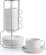 ☕ sweejar porcelain stackable cappuccino and espresso set логотип