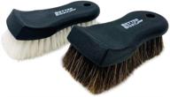 car interior upholstery cleaning brush set with horsehair detailing brush for seats, boat, couch, sofa, and carpet logo