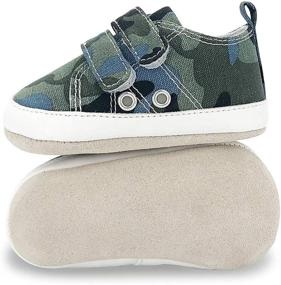 img 2 attached to 👟 BEBARFER Baby Boys Girls Shoes: Canvas Infant Sneakers with Leather Anti-Slip Sole - Perfect for Newborns and Toddlers!