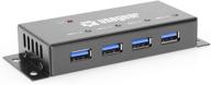 💻 usbgear usb 3.0 4 port power hub - металлический корпус высокой скорости для улучшенной производительности логотип