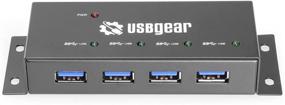 img 2 attached to 💻 USBGear USB 3.0 4 Port Power Hub - Металлический корпус высокой скорости для улучшенной производительности