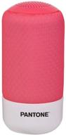 pantone v5.0 wireless speaker: loud stereo sound, built-in mic | up to 12h playtime | 50ft range | bt compatible [radiant pink] logo