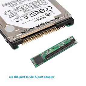 img 1 attached to 2.5 Inch IDE to SATA Adapter - Convert Laptop IDE Hard Drive to SATA Port - Female 44 pin IDE HDD Laptop Hard Drive to Male 7+15 pin SATA Adapter