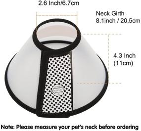 img 2 attached to 🐱 Vivifying Recovery Pet Cone: Lightweight Plastic Elizabethan Collar for Cats, Mini Dogs, and Rabbits - 8.1 Inches (Black)