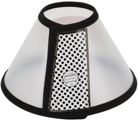 img 4 attached to 🐱 Vivifying Recovery Pet Cone: Lightweight Plastic Elizabethan Collar for Cats, Mini Dogs, and Rabbits - 8.1 Inches (Black)