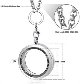 img 2 attached to Multi Functional Pendant Necklace Floating Stainless