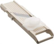 effortlessly slice vegetables with benriner no. 64 japanese mandolin ivory vegetable slicer logo