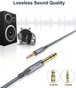 img 3 attached to 🎧 AkoaDa 6.6ft Stereo Audio Cable 1/4 to 1/8 (2 Pack), 6.35mm Male to 3.5mm Male TRS Bidirectional Audio Cable Jack for Guitar, iPad, Laptop, Home Theater, Amplifiers-Grey