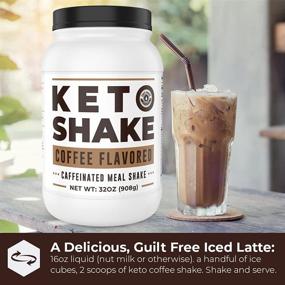 img 1 attached to Premium Keto Breakfast Shake: 2lb Coffee Protein Powder with Collagen Protein | High Fat, Low Carb, Sugar Free Meal Replacement Shake