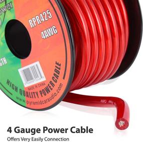 img 3 attached to 🔴 Pyramid RPR425: Clear Red 4-Gauge Power Wire - 25 Feet Oxygen-Free Copper Cable with Translucent Matte Insulator, Chemical and Heat-Resistant