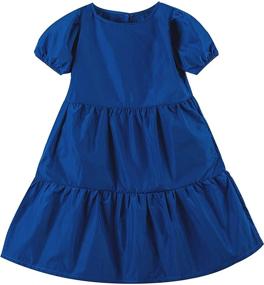 img 4 attached to Noomelfish Tiered Ruffle Dresses Pockets Girls' Clothing in Dresses