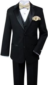 img 3 attached to 🤵 Spring Notion Tuxedo Handkerchief Black Yellow Boys' Clothing: Stylish Suits & Sport Coats for Dapper Young Gentlemen