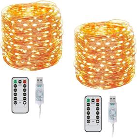 img 4 attached to 🏮 100 LED Fairy Lights for Bedroom, 33 Feet Fairy Lights with Remote Control, 8 Scence Modes & Timing Options, USB Powered Fairy Lights for Indoor and Outdoor Decoration