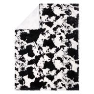 trend lab cow print plush baby blanket: soft and stylish nursery essential logo