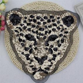 img 2 attached to ARTEM Sequins Leopard Head Patch - Sew on Cloth Sticker for Clothing Decoration - Embroidered Sequins Pattern - 1 Pcs