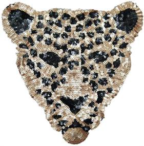 img 4 attached to ARTEM Sequins Leopard Head Patch - Sew on Cloth Sticker for Clothing Decoration - Embroidered Sequins Pattern - 1 Pcs