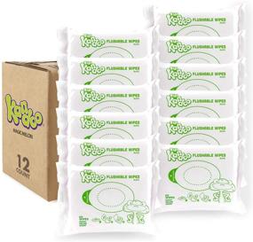 img 4 attached to Kandoo Magic Melon Flushable Wipes for Baby and Kids - 100 Count, Pack of 6