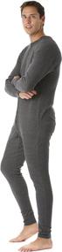 img 2 attached to 🔥 Stay Warm and Stylish with #followme Men's Solid Thermal Henley Adult Onesie