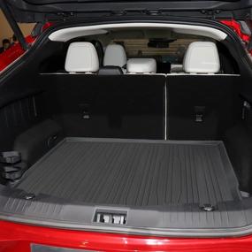 img 3 attached to Mustang Mach-E All Weather Trunk Mat: 3D Cargo Liner & Floor Mat for 2021 Mach-e Accessories