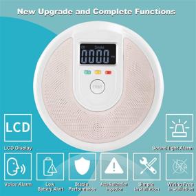 img 2 attached to 🔥 Ultimate Safety: Battery-Operated LCD Display Carbon Monoxide and Smoke Detector with Voice Warning Alarm - Dual Sensor Smoke CO Alarm, UL 217 and UL 2034 Compliant