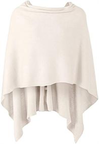 img 2 attached to 👕 Stylish Beige-Grey Women's Sweater: Versatile Buttons Cardigan for All Seasons with Scarves & Wraps Styling Options