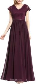 img 4 attached to Dressystar Womens Chiffon Bridesmaid Wedding Women's Clothing and Dresses