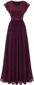 img 2 attached to Dressystar Womens Chiffon Bridesmaid Wedding Women's Clothing and Dresses