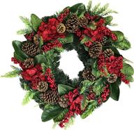 🎁 the wreath depot arietta winter wreath: transform winter decor with stunning designer quality - 22 inches - includes white gift box! логотип