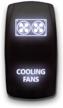 cooling fans - white - stark 5-pin laser etched led rocker switch dual light - 20a 12v on/off logo