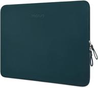 premium waterproof laptop sleeve bag for macbook air/pro (2018-2021), deep teal - mosiso logo