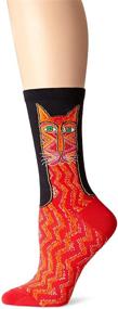img 1 attached to K. Bell Socks Women's Single-Pack Cat Crew Socks with Unique Design