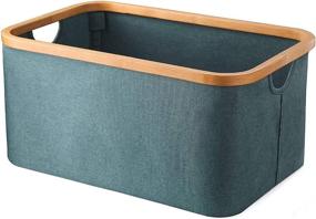 img 2 attached to StorageWorks Small Laundry Storage Sorter: Stylish Single Pack Foldable Laundry Basket with Handles - Cloth Storage Basket for Clothes, Organization, and Storage Bins