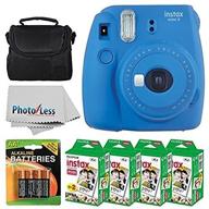 📸 fujifilm instax mini 9 instant film camera bundle: cobalt blue, 80 shots film pack, case, batteries, accessories logo