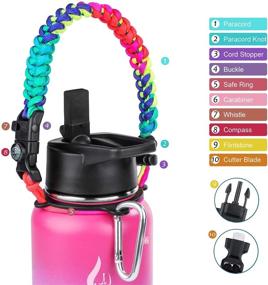 img 3 attached to 🥤 Amiter Water Bottle: Wide Mouth Straw Lid & Handle Lid (22oz-128oz) - Vacuum Insulated Stainless Steel, Leakproof BPA Free Travel Mug Flask