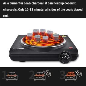 img 2 attached to 🔥 Portable Electric Stove - Fast Heating 1000W Single Hot Plate Cooker for Outdoor Cooking and Keeping Warm - Easy to Clean Countertop Coal Burner Charcoal Starter