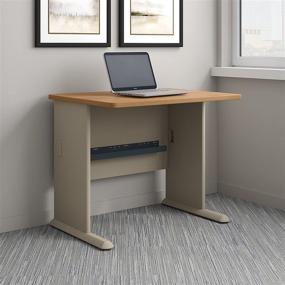 img 3 attached to 🌳 Bush Business Furniture Series A 36W Desk in Light Oak with Sage Finish